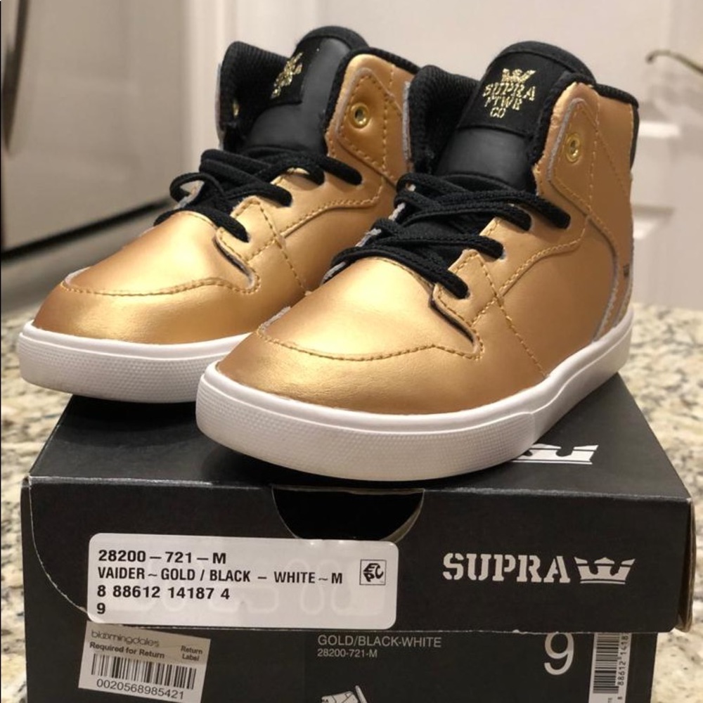 Supra Vaider Gold Sneakers
